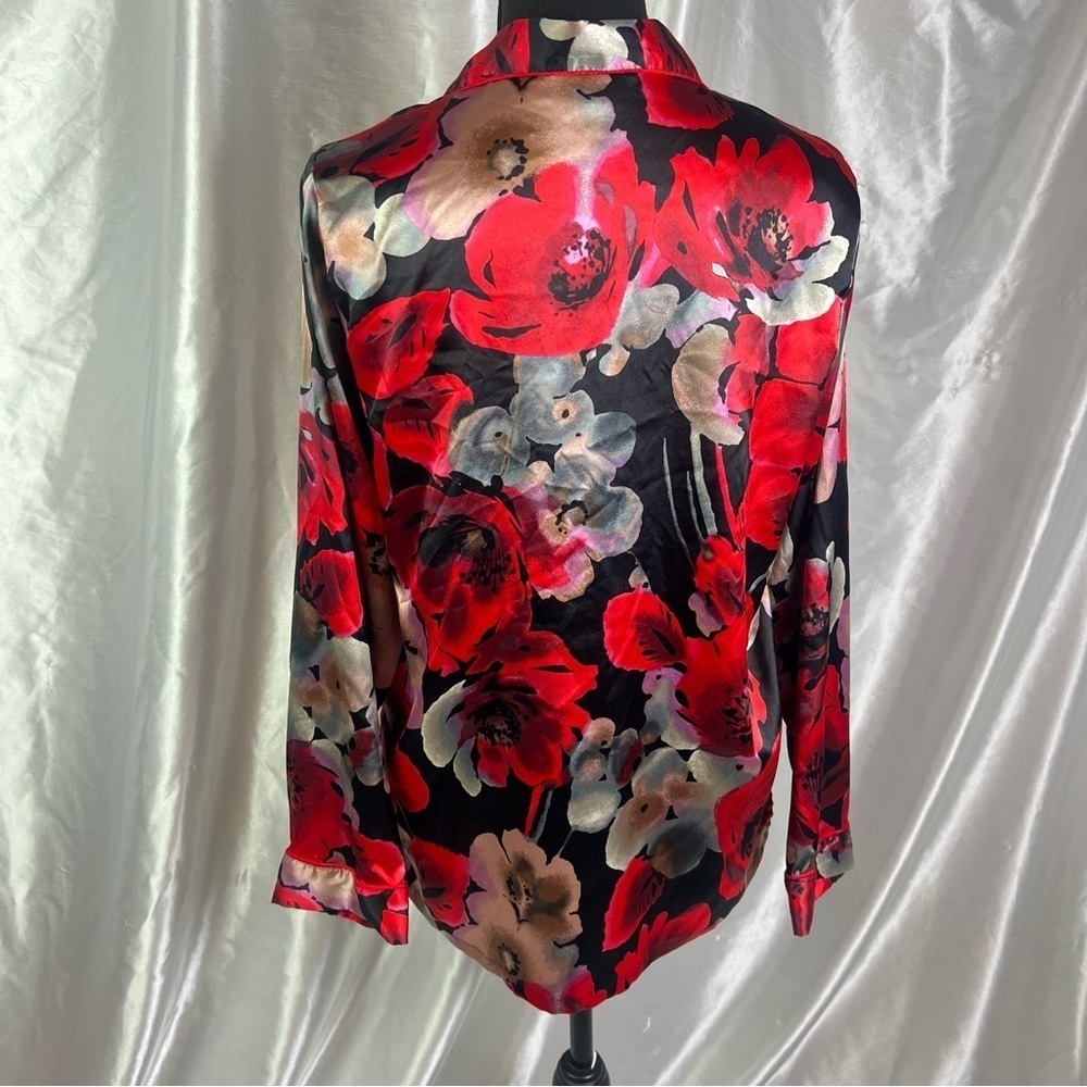 Victoria’s Secret Vintage Satin Floral Blouse –Soft Coquette Aesthetic (S) - Picture 7 of 10